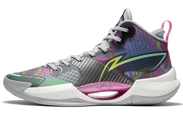 Li Ning Basketball Shoes Men s Mid Top Brick Gray ABAS027-6 42