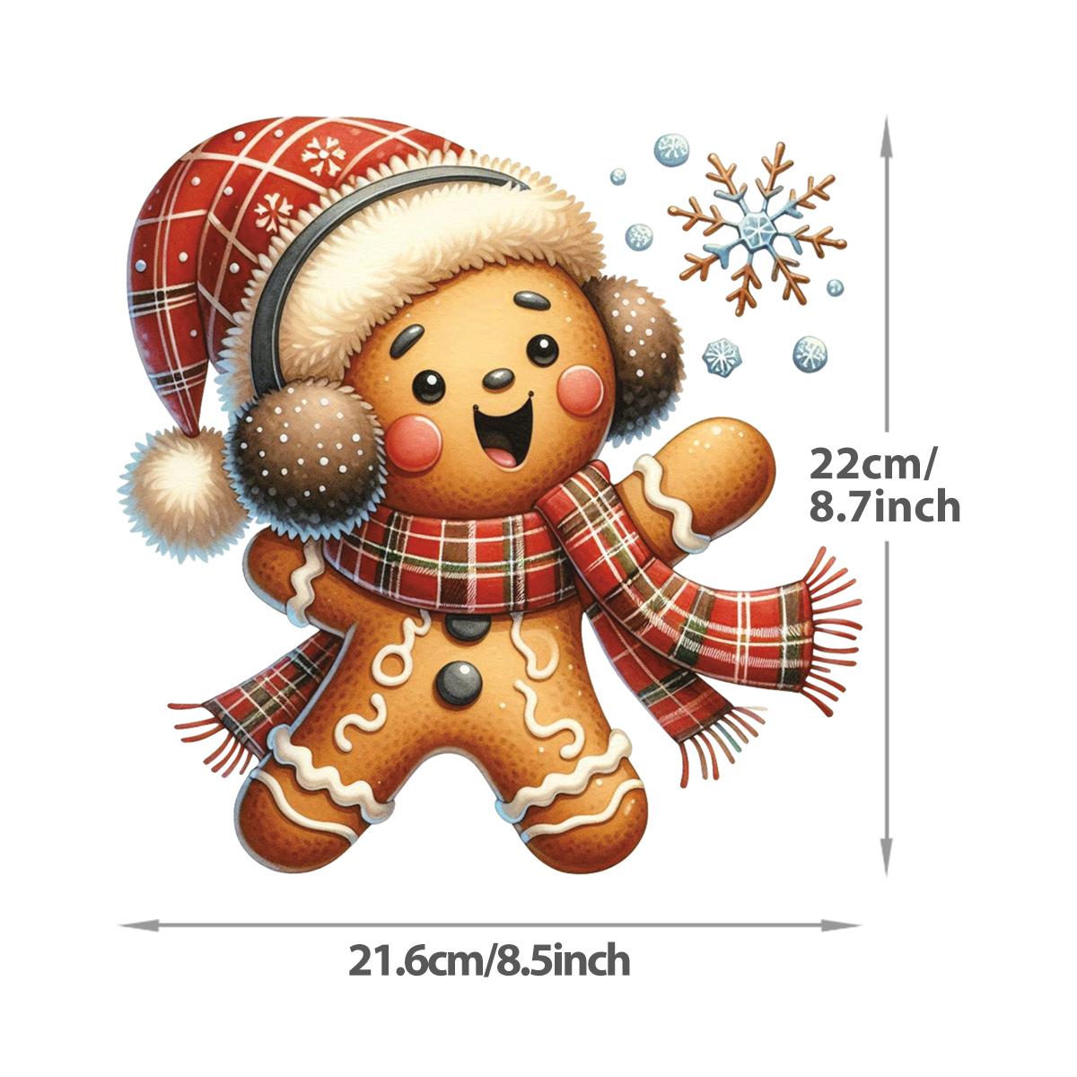 

Красиві різдвяні прасувальні нашивки, милі імбирні пряники для самостійного виготовлення футболок, одягу, наклейки, світшоти, капелюхи, термотрансферні наклейки, що приклеюються під тиском