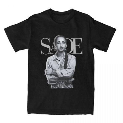 Camisetas de Música de los 80 S-Sade Adu para Hombre Algodón Puro Camisetas Vintage Cuello Redondo Camisetas de Manga Corta Ropa Nueva Llegada