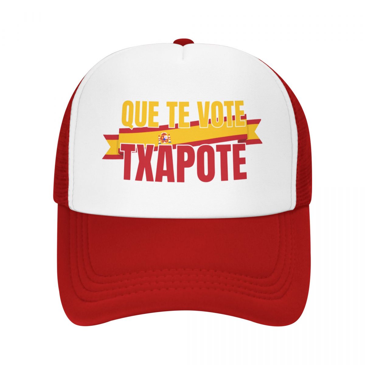 

Que Te Vote Txapote Mesh Baseball Caps Unisex Outdoor Sun Hat Spanish Hats Breathable Snapback Caps Racing Cap Summer Trucker Cap