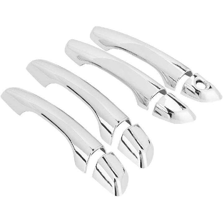 

Qiilu Накладки на ручки дверей автомобиля для Hyundai Elantra 2018-2019 8 шт. Накладки на ручки дверей автомобиля Внешние АБС Серебристые для левостороннего вождения