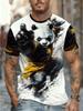 Casual Panda Graphic T-Shirt | Regular Fit, Crew Neck, All-Over Print, Short Sleeve, Slight Stretch Fabric, Perfect For Adult Weekend Casual