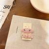 Durable Hair Clips 1 Pair Hairpins Rounded Edges Metal Stable Grip Hand-Embroidered Everyday Wear Flower Pattern Wide BB Clip Side Bang Accessories