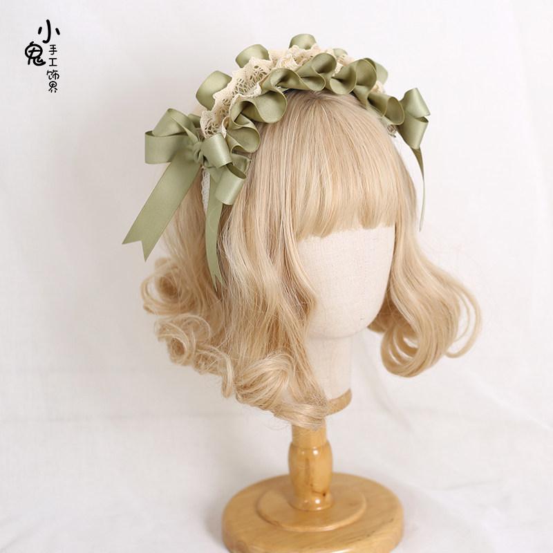 Original Mori Pastoral Lolita Hair Accessories Hanfu Top Hat Lolita Gentle Cla Headband Hairpin
