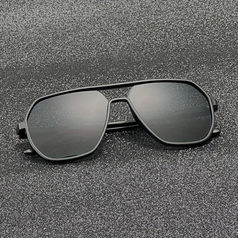Mens Pilot Aviator Black Sunglasses Protection Shades Polarized Sunglasses