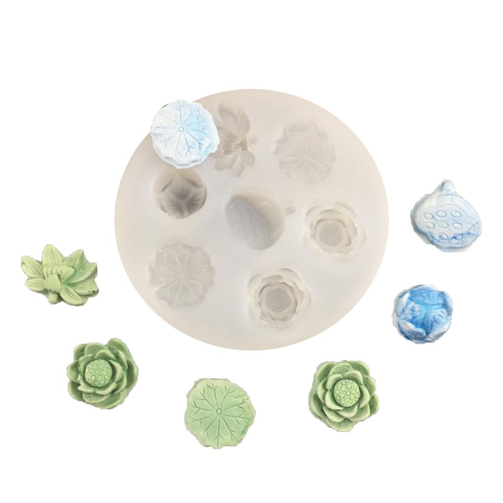 3D Lotus Leaf Shape Silicone Flexible Food Grade Mould Clay Resin Ceramics Candy Fondant Candy Chocolate Soap Mould
