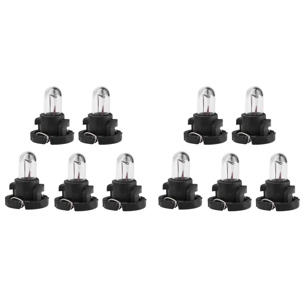 50-5pcs Vehicle Instrument Lamps Universal 12V 1.2W T4 Car Interior Lights Bulb Yellow Light Auto Accessories Replacement Bulbs