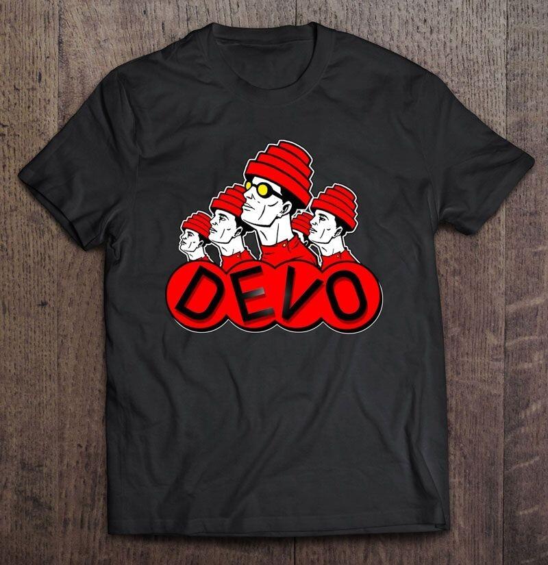 Funny Devo American Rock Band T shirt Tee men Black Size S To 4XL EE80