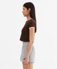 Minasu Mns Span Crop T Shirt_Brown