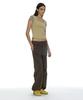 PARTIMENTO WOMEN Cut-Out Scoop Neck Short Sleeve Tee_Lemon