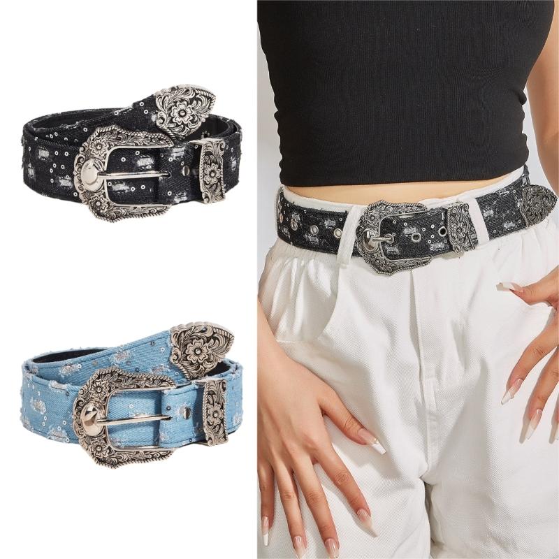 Distressed Jeans Waist Belt Adjust Size Waist Belt for Women Jeans Skirt Coat