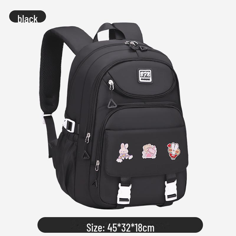 Large Capacity Backpack for Junior and Senior High School Students, Girls, Grades 3-6-9 with Burden-Reducing Design