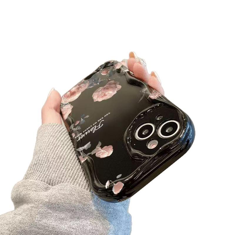 The new rose is suitable for iphone17pro mobile phone case Apple 1514 Japan and South Korea 13promax foreign trade 16x