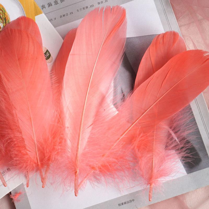 50Pcs Goose Feather Soft Big Floating Diy Sunflower Wall Decoration Dream Catcher Wing Decoration Handmade Material Colored Cat Stick Feather