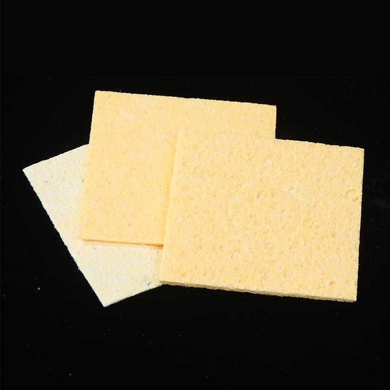 5Pcs 6*6Cm Soldering Yellow Clean Sponge Solder Tip Cleaning Sponges Cleaner Pads Desoldering Soldering Iron Accessories