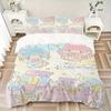 3pcs Little Twin Stars Celebration Bedding Set Includes Quilt Cover and Pillowcases, Suitable for All Seasons, Machine Washable Ideal Gift S060