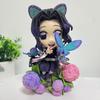 16cm Demon Slayer Anime Figure Sd Kochou Shinobu Action Figure Kimetsu No Yaiba Show Hand Kamado Tanjirou Figurine Doll Toys