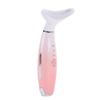 Neck Face Beauty Device Rechargeable 3 Modes Face Neck Massager Enhance Absorption with Heating Colorful LED Light Pink