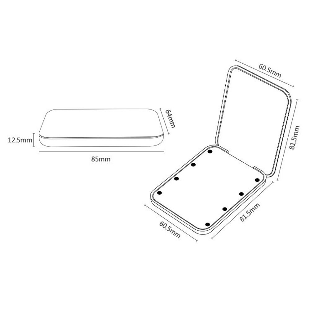 2-Sided Vanity Mirror Folding Cosmetics Mirror Creative Compact Pocket Mirror  Makeup Tool