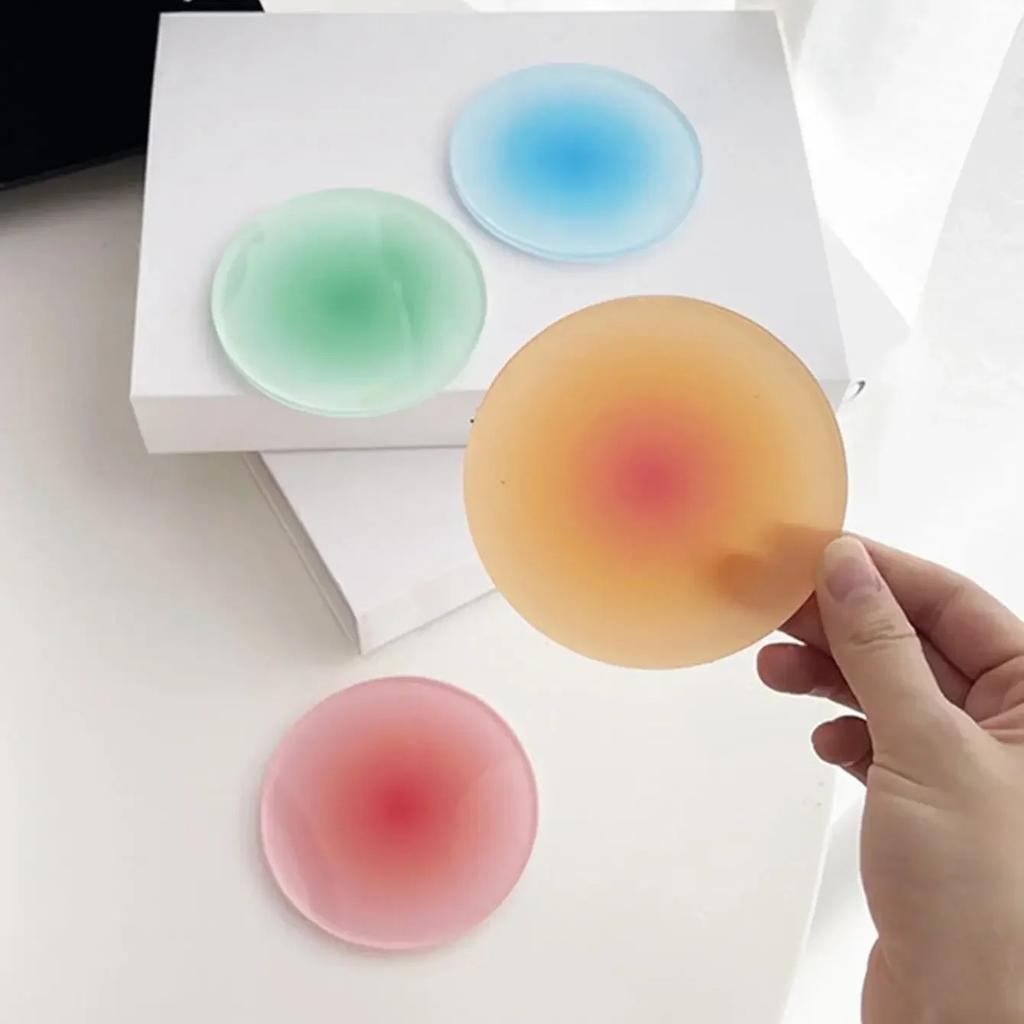 Coaster Set Coasters Gradient Colour Non-slip Acrylic Coasters Photo Props Bar Cafe Desktop Decorations Mug Cup Mat