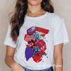 Spring and Summer Womens Color Cosmetics Pack Cartoon Simple Cute A Hair Fashion Clothes Tshirt Oversized T Shirt Tops