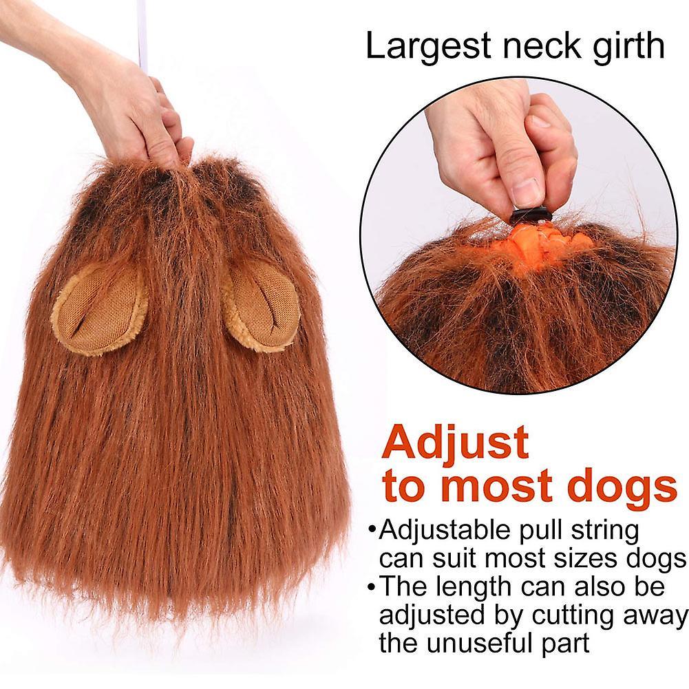 Funny Dog Lion Mane Dog Costumes Lion Wig with Tail Pets Party Supplies