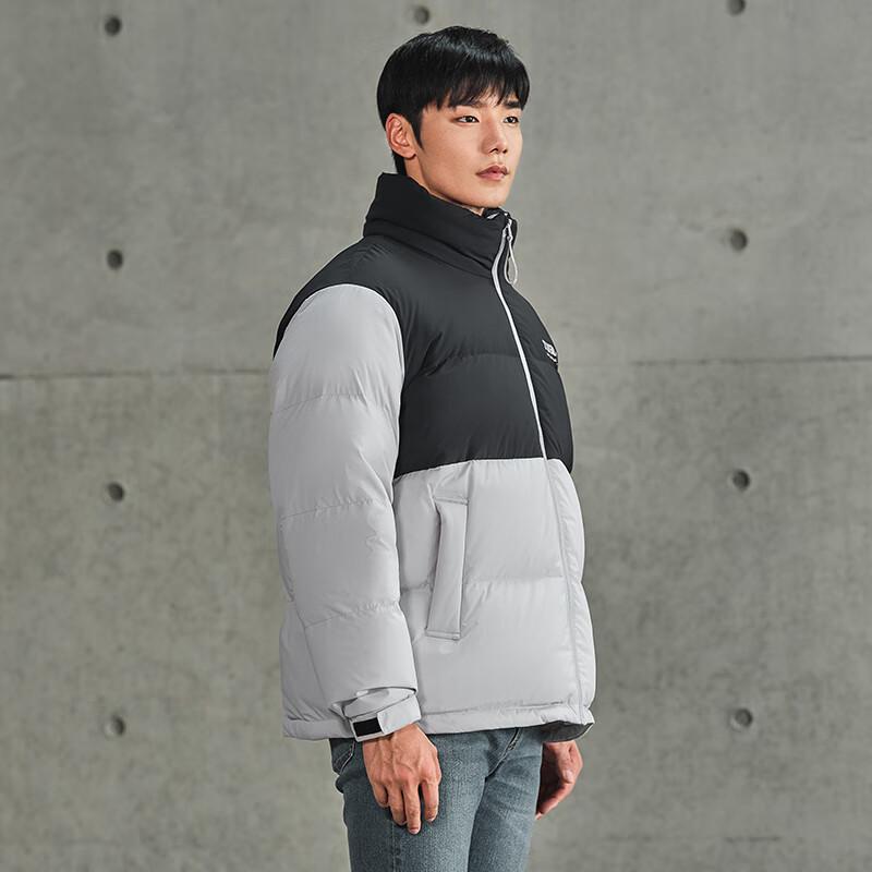 Tanboer Unisex Stand Collar Color Block Thick Down Jacket TD236322