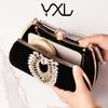 Luxury Design Female Evening Bag Retro Formal Occasion Diamond Velvet Handbag Wedding Party Mother's Purple Red Clutch Bags