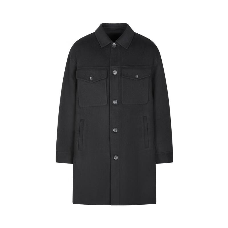 CROQUIS Men's H-Line Double-Faced Wool Overcoat