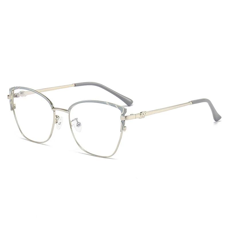 

Women S Cat Eye Glasses Metal Frame Blue Light Blocking Optical Eyewear Artistic Frame Fashionable Eye Glasses For Men Women