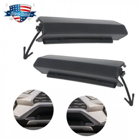 LH + RH Front Bumper Tow Trailer Hook Eye Cover Cap for Toyota RAV4 -