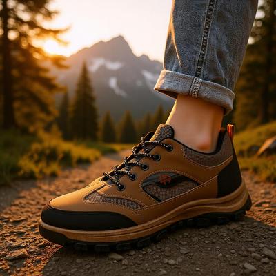 Men's Non-Slip Waterproof Hiking Shoes: Durable, Outdoor Walking Shoes for Middle-Aged and Elderly