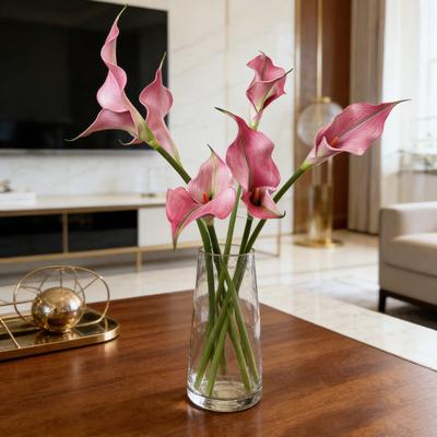 Artificial Common Calla Lily Realistic Fake Flower Stem Home Office Wedding Party Indoor Outdoor Faux Bloom Centerpiece Decoration