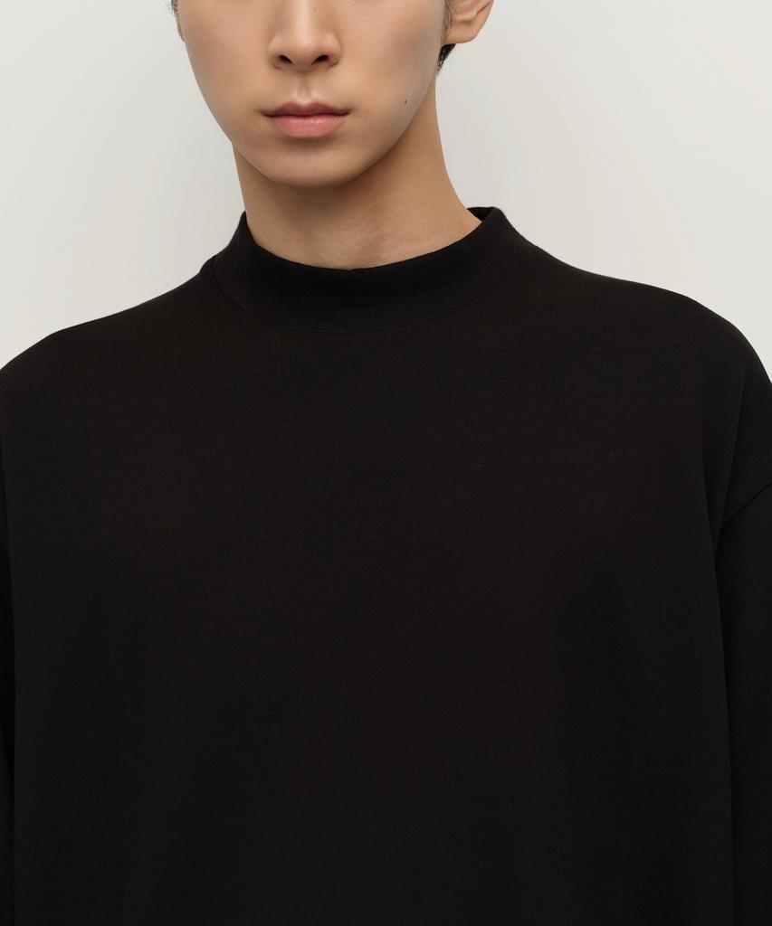 Musinsa Standard [Heat Standard] Mock Neck Long Sleeve T-Shirt [Black]