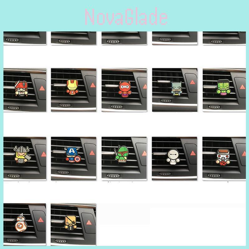 Roztomilý kreslený osvěžovač vzduchu do větrací mřížky s prémiovou vůní pro interiér vozu