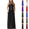 Women's Summer And Spring European And American Solid Color Pocket Drees