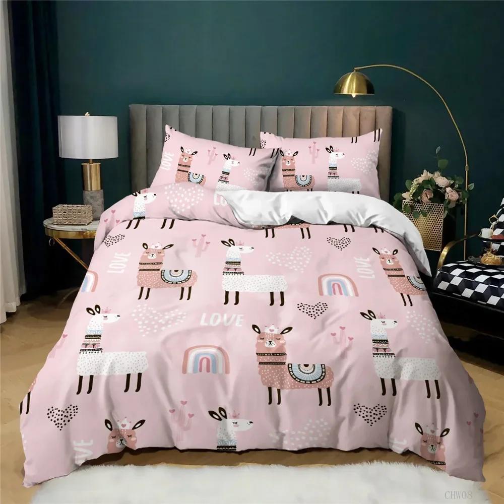 Comforter Animal Cartoon Bedding Set Twin Size 3 Pcs Ropa De Cama Cute Sheep Home Textile Bed Comforter Set Dropshiping