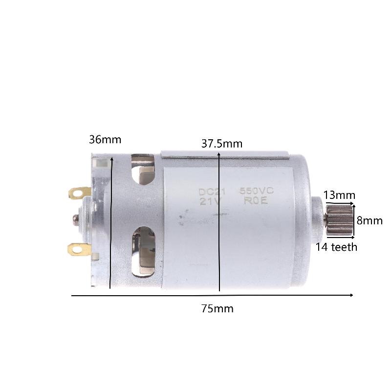 21V 14 Dişli Mikro Dc Motor Rs 550 28000Rpm Mini Şarjlı El Testeresi Motoru Zincirli Testere