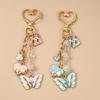 Fashion Butterfly Keychain Charm Multifuntional Bag Charm Key Accessory Alloy Texture Suitable for Key and Fashion Bags