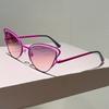 Butterfly Shaped Sunglasses Women Fashion Hollowed Rim Cat Eye Shades New Trendy Vintage Luxury Brand Design Sun Glasses