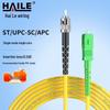 Single-Mode Fiber Optic Patch Cord ST/UPC-SC/APC 9/125, TV Grade, Single Core Pigtail