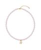 Findelise J Purple Flower Swarovski Pearl Necklace