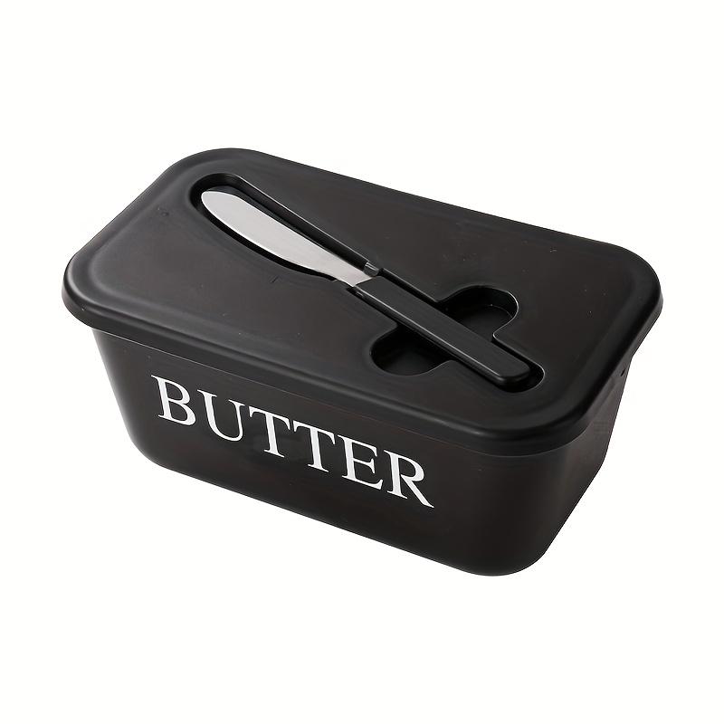 Butter Box with Lid - Airtight Food Storage Container for Butter, spreads, condiments - Clear Lid Window, Space-Saving Kitchen Organizer - Durable
