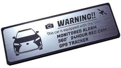Honami Works RX AL20 Series Security Dash GPS Tracker Sticker Emblem, 24-Hour Surveillance, Cam,