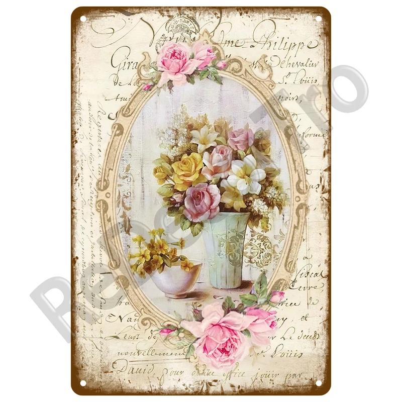 Retro Sign Home For Garden Outdoor Gardening Flowers Vintage Metal Sign Funny Plants Wall Decor Home Sweet Tin Sign Farm Birds