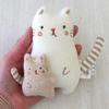 Amorosa Mamma Rattle Plush Organic Amorosa Baby Toy, Rattle, Mommy's Cuddle, Cat, Cotton, Mamma,