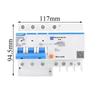 Chint 2P63A Air Switch with 32A RCCB for Three-Phase Electricity Protection and Household Circuit Breaking