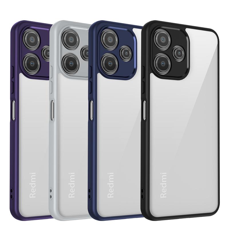 For Xiaomi Redmi 12 4G Case Clear PC Soft Back Cover Transparent Shell for Redmy Redmi12 Shockproof Lens Protect Silicone Funda
