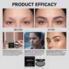 Zephoco Black and Gray Seal Eyebrow Powder Set Waterproof and Not Easy To Smudge Seal Auxiliary Thrush Daily Soft Natural Eyebrow Makeup 1pc