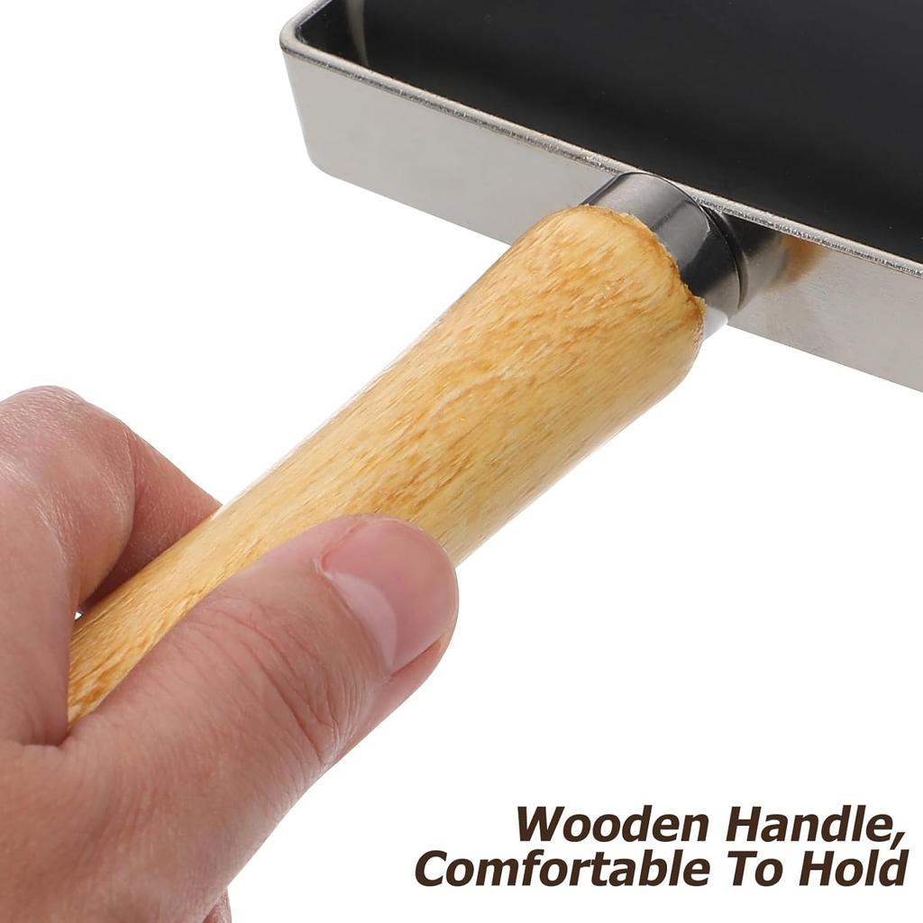 Ciieeo 4 Pcs Rubber Brayer Rubber Roller Ink Stamping Roller Rubber Brayer Roller Rollers Oil Painting